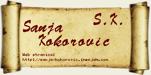 Sanja Kokorović vizit kartica